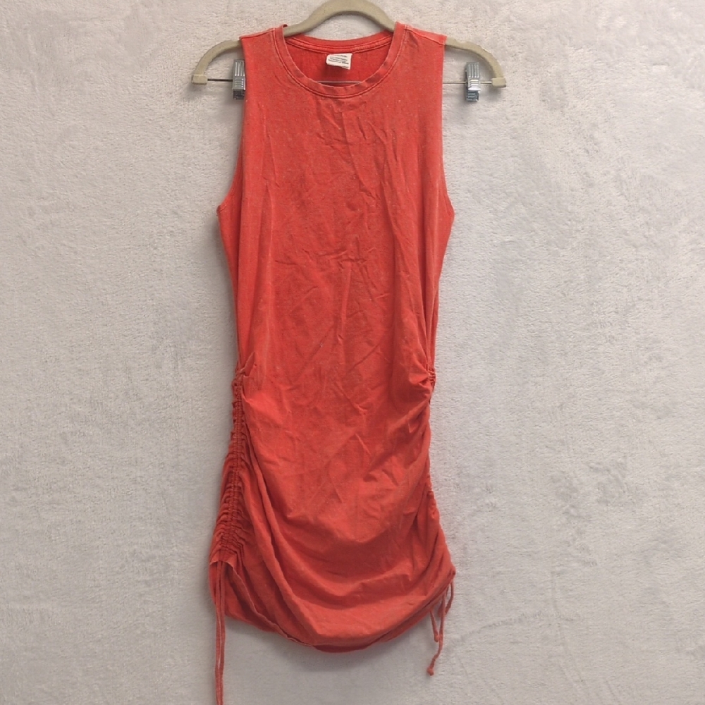 PINK Women's Ruched Bodycon Sleeveless Beach Dress Size S